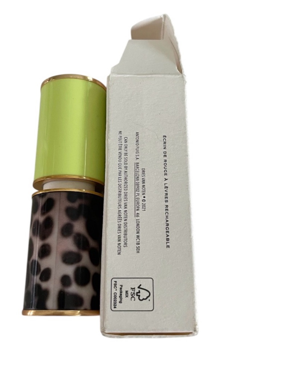 Dries Van Noten Neon Print Refillable Lipstick Case New In Box - Picture 2 of 6